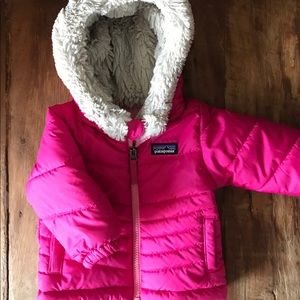 EUC 3/6 month Patagonia fleece coat